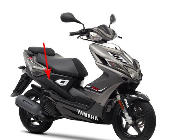 Zijscherm midden Yamaha Aerox 2013 zwart rechts origineel 1phf172100