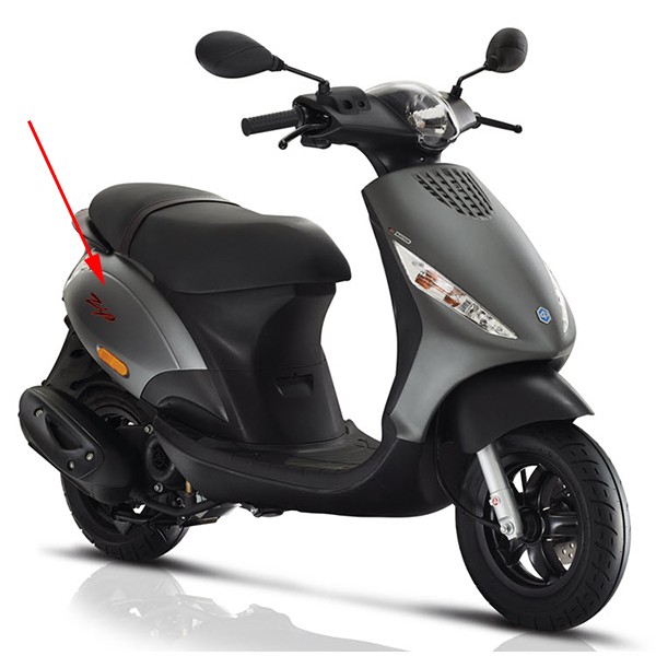Zijscherm Piaggio Zip 4-takt Euro 4 grijs titanio 742 B Piaggio origineel 1b005483000ez