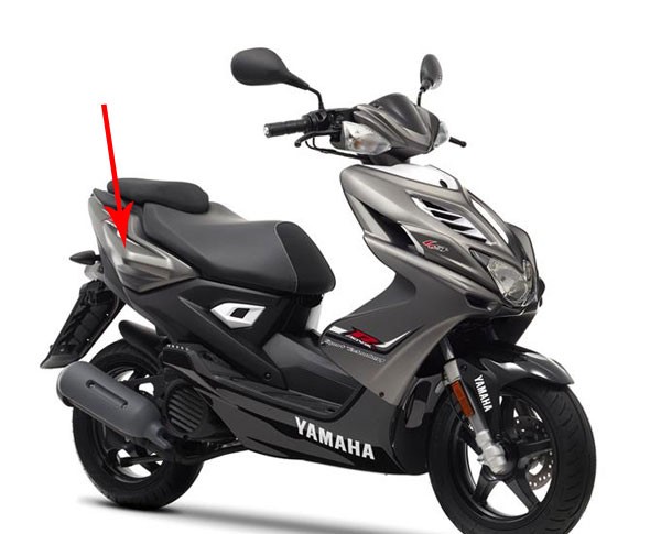Zijscherm rechts Yamaha Aerox na 2013 mat grijs origineel