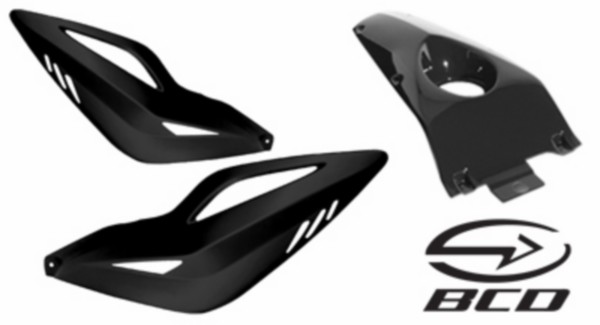 Side cover set Xtreme Bcd monoseat Yamaha Aerox black