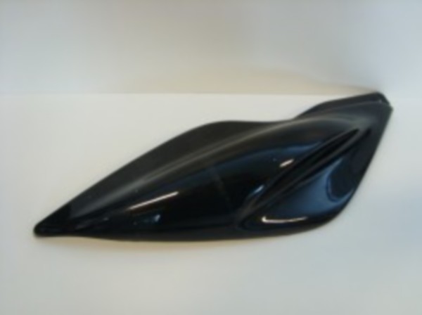 Side cover Yamaha Aerox black shine back left