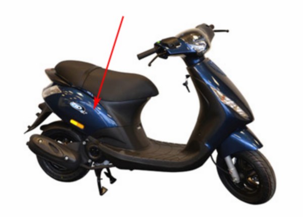 Zijscherm Zip 2000 blauw midnight 222 Piaggio origineel 57540660de