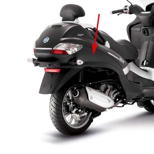 Zijskirt Piaggio MP3 zwart rechts Piaggio origineel 672394000c