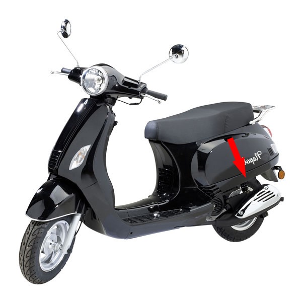 Zijskirt zijscherm China LX Napoli Riva VX50 zwart links