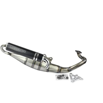 Carenzi Exhaust complete Minarelli horizontal black silencer with damage