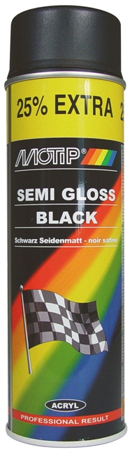 Motip auto Lack Schwarz seidenglänzend 500Ml