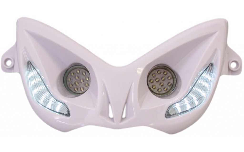 LED koplamp Edge Yamaha Aerox / Yamaha Nitro met Audi LED - witte behuizing met witte LED's