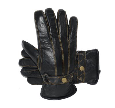 kleding handschoenen set leer heren L/ XL zwart EB maat 10.0