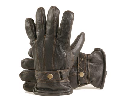 Clothes glove set leather gentleman S/ M brown EB size 9.0