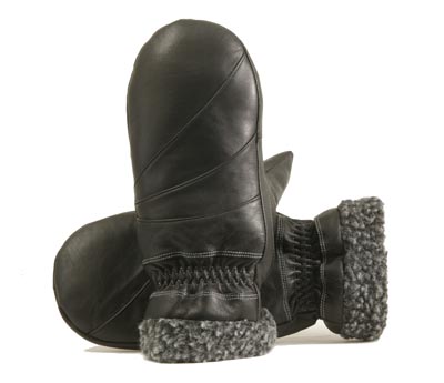Clothes glove set leather gentleman gloveset M/ L black EB size 9.5