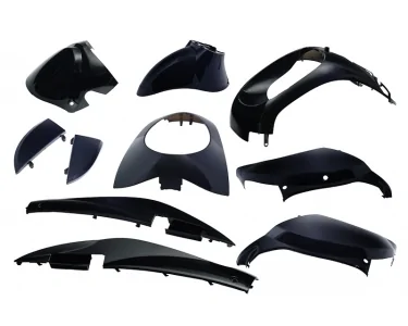 Verkleidungskit Sym Sym Mio 10 stück Schwarz Metallic Edge