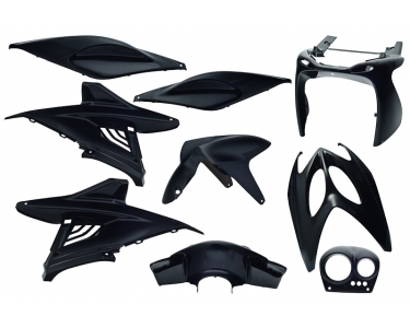 yamaha aerox bodykit 9-piece black metall