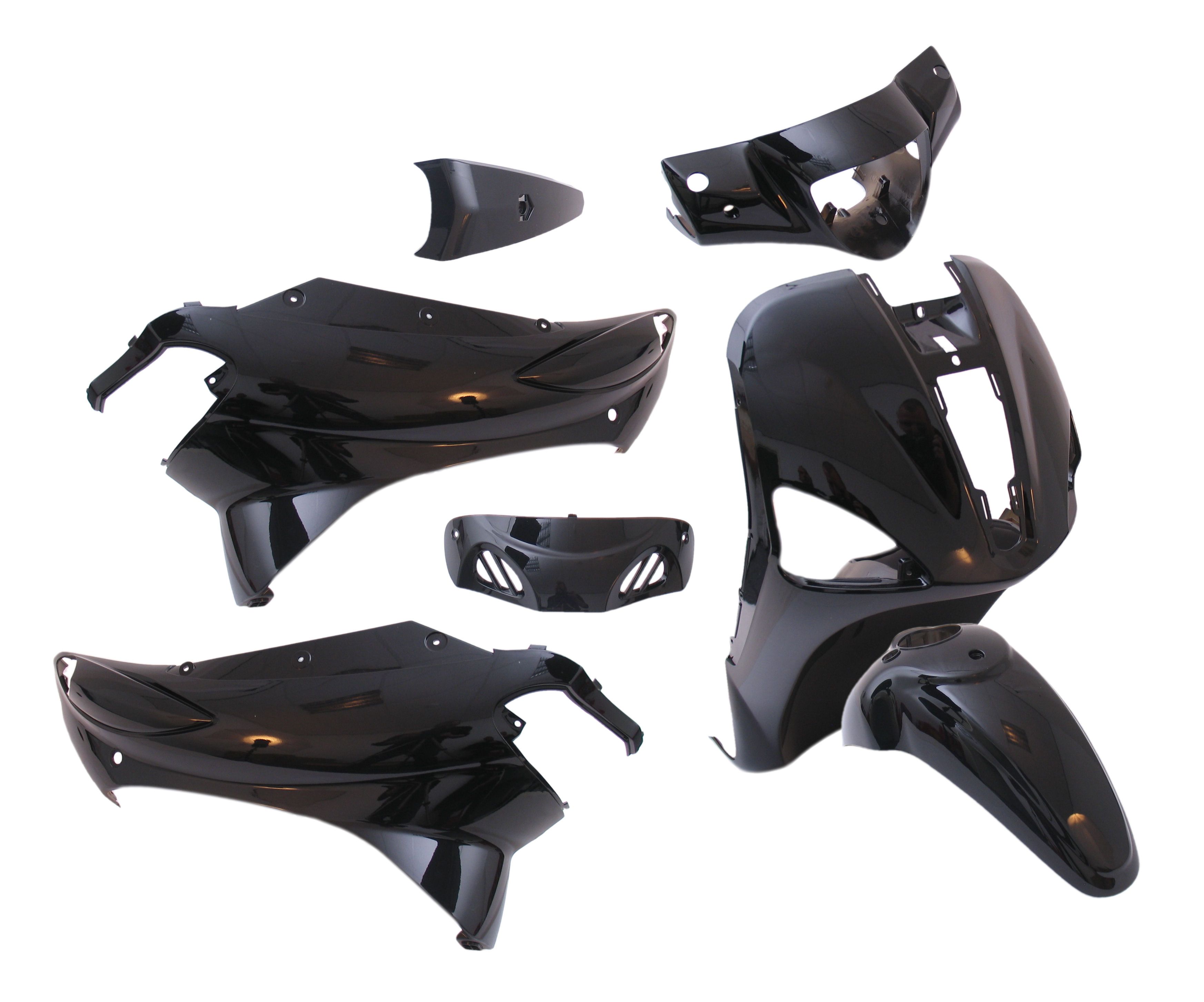 Bodywork Piaggio Liberty from bj. 2004 until 2009 7 parts black metallic