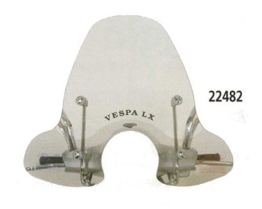 windshield faco vespa lx 50-125-150 including mounting