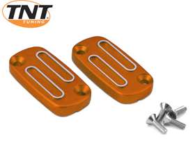 Remreservoir Deksel Tnt oranje Anod. Peugeot AJP Speedfight