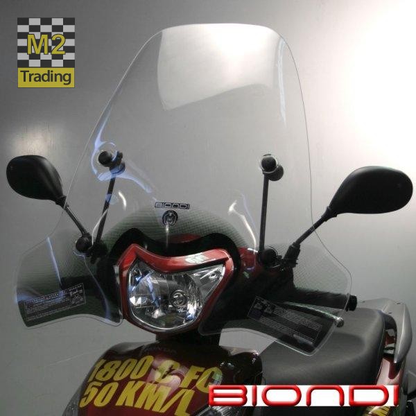 Fixation set windscreen biondi front Honda Vision 50