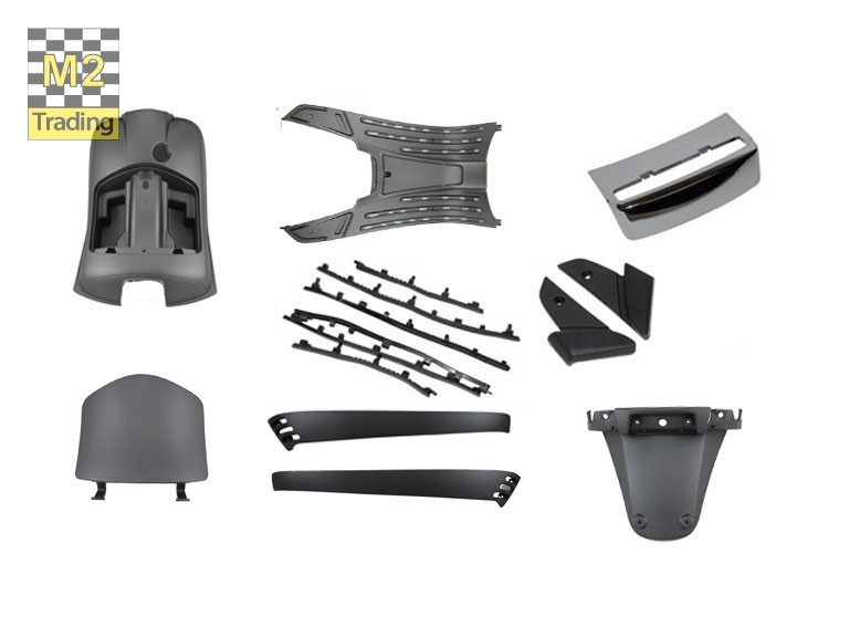 Inside body work set Vespa LX matt grey 8 parts