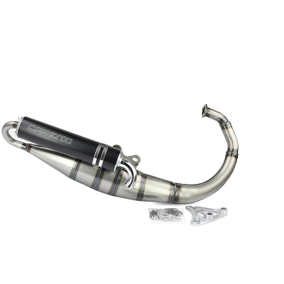 Carenzi Exhaust complete Minarelli Verticaal black silencer