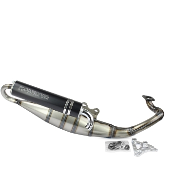 Carenzi Exhaust complete Minarelli horizontal black silencer