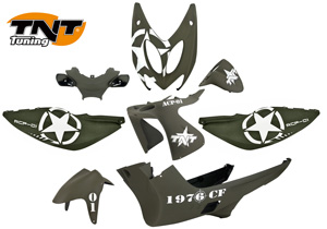 Body kit  Tnt Yamaha Aerox Army Groen Mat
