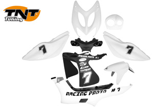 Kappenset Tnt Yamaha Aerox Racing Mat Wit