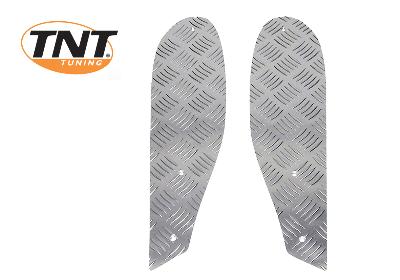 Trittbeinleisten Gummi Aprilia SR silber Tnt Aluminium