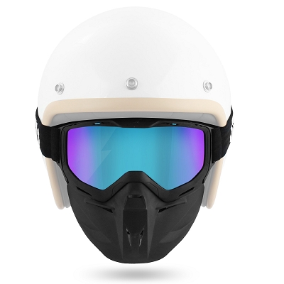 Masker + Goggle NO-END olie kleurig vizier