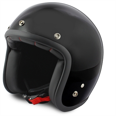 Jet Helmet no-end shine black size S