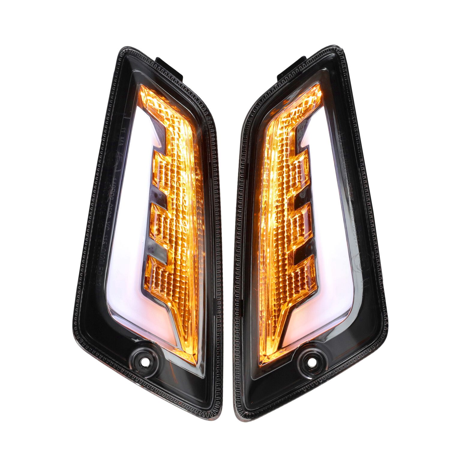 Winker set Power1 led euro-4 E-Mark tub evo-2 light smoke front suits on Vespa GTS 125 - 300 2014-2022