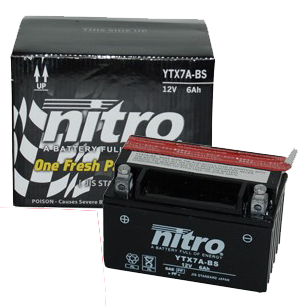 Batterie Nitro YTX7A-BS Wartung frei GY-6 China 4-Takt