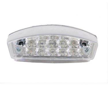 Rücklicht komplett LED + Richtung Blinker Derbi Senda transparent weiss