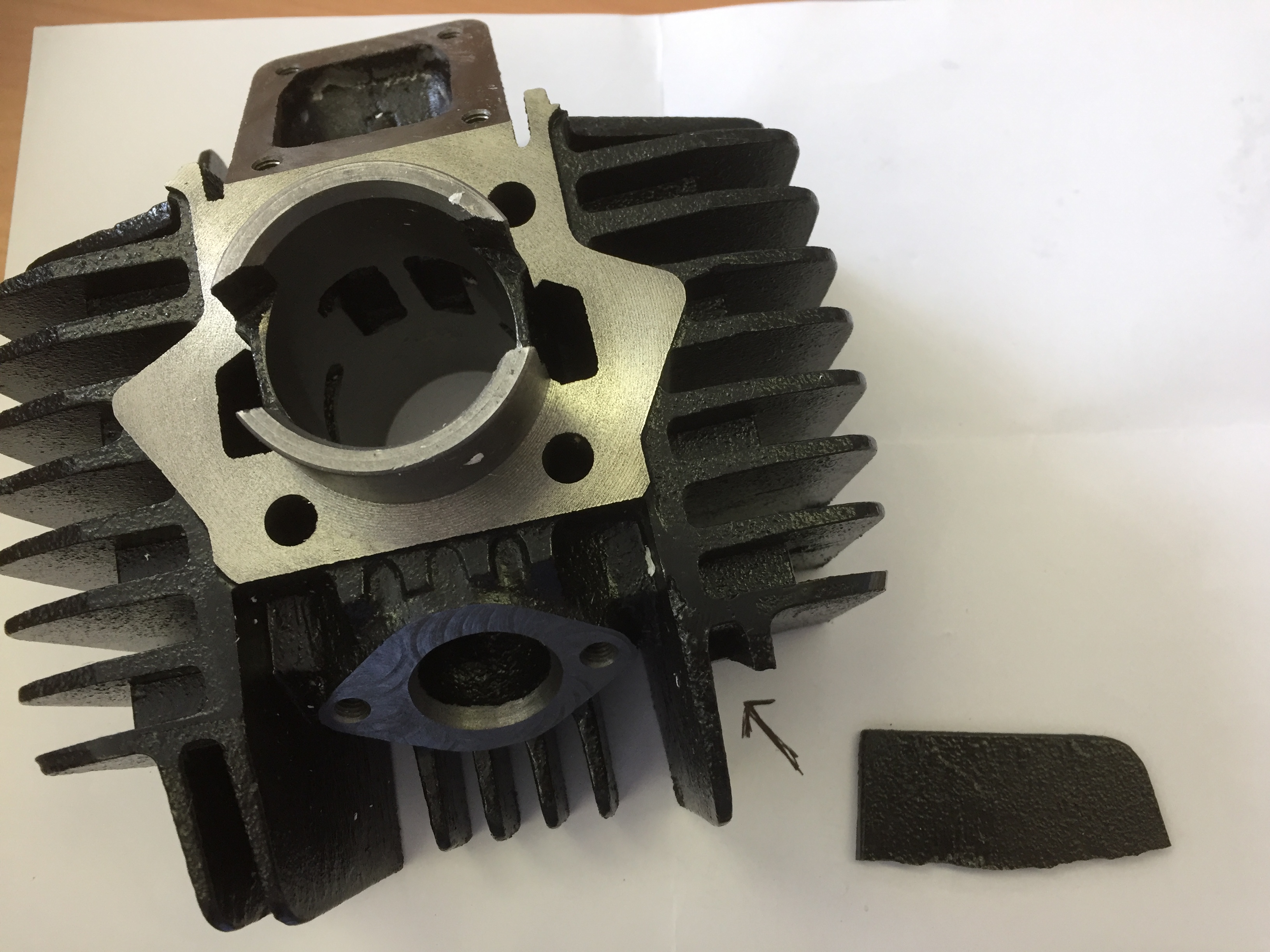 Cylinder Tomos  38Mm 50Cc DMP with broken cooling fan