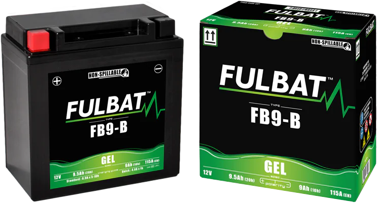 Accu Fulbat FB9-B (YB9-B) Vespa LX Gel accu onderhoudsvrij