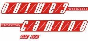 Honda Camino DX tank stickerset Origineel