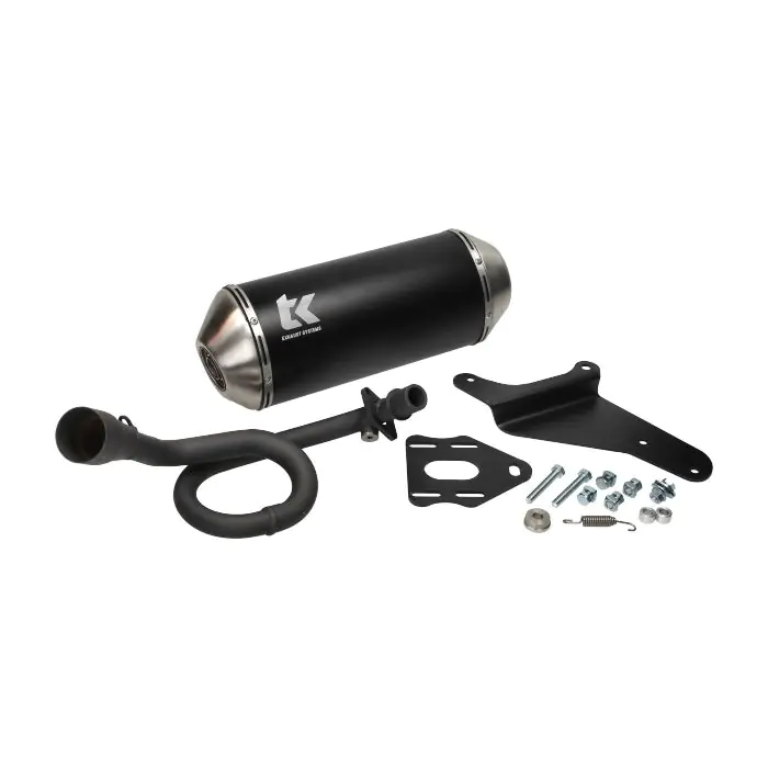 Auspuff Oval euro-4 Gmax Piaggio Piaggio Zip 4-takt Schwarz Turbokit mit verpakkingschade