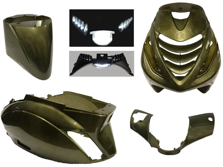 Kappenset Piaggio Zip SP Harley olijf groen Power1