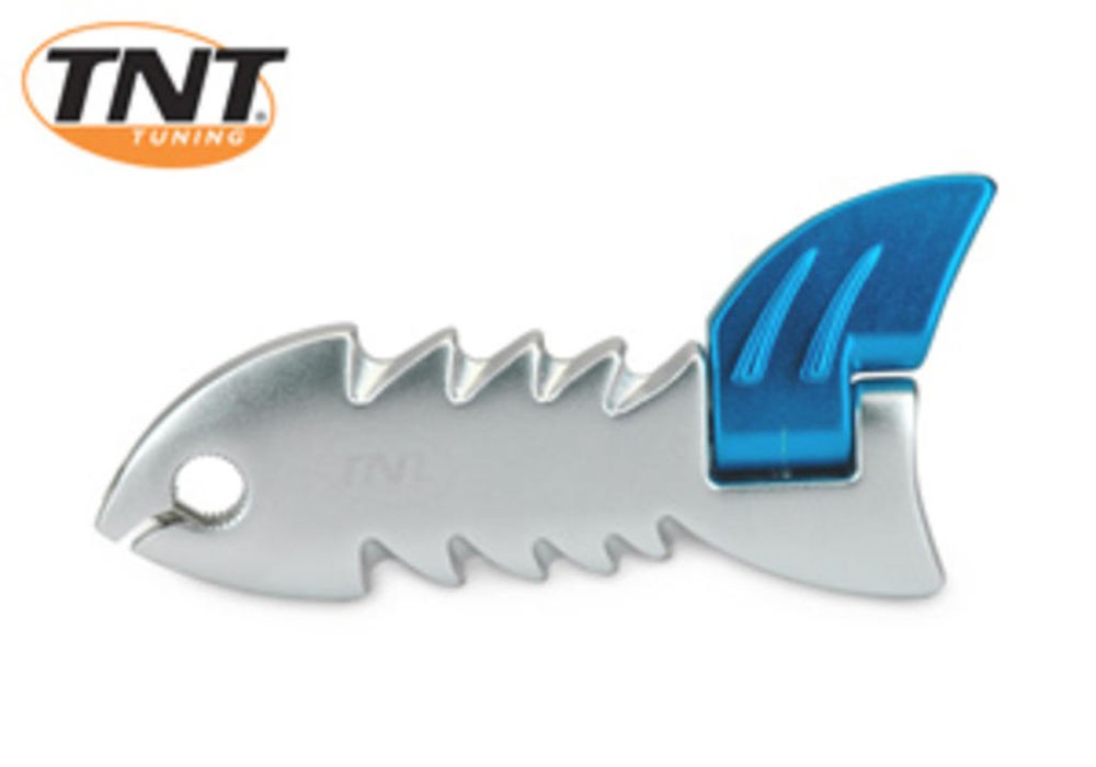 Kickstarter Piaggio Tnt fish blau Aluminium