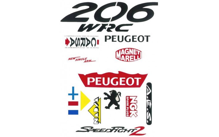 Peugeot Speedfight 2 WRC 206 stickerset