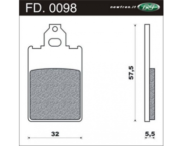 Brake pads Malaguti F15 And F12 double disk