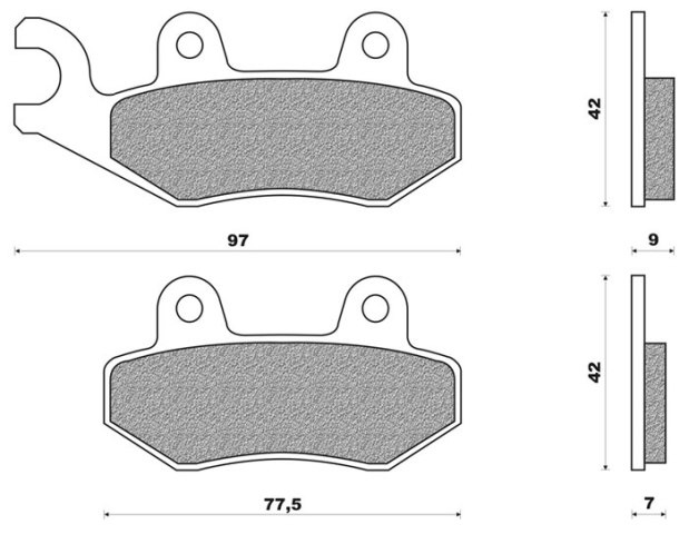 Brake pads Kymco Kymco Agility Filly And TGB 303 NewFrAnd