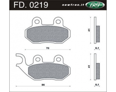 Brake pads Sym Allo Cello Sym Fiddle Jet Sym Orbit Symphony TGB Peugeot Peugeot Tweet