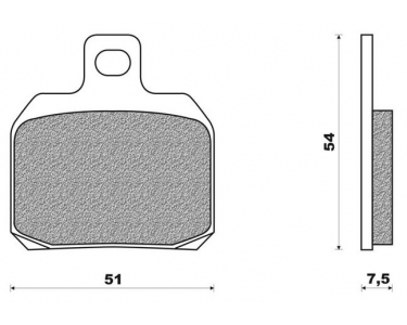 Brake pad set Aprilia RS50 (2007) front