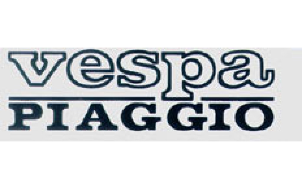 Aufkleber wort Vespa Piaggio