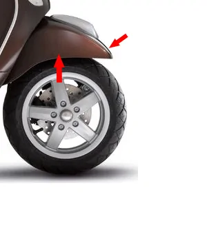 Sticker foil front fender protection Vespa LX transparent links/ on the right as long as in stock