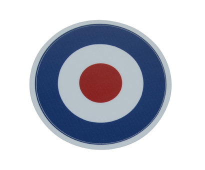 Aufkleber Piaggio tricolore rund Target rood/ wit/ blau