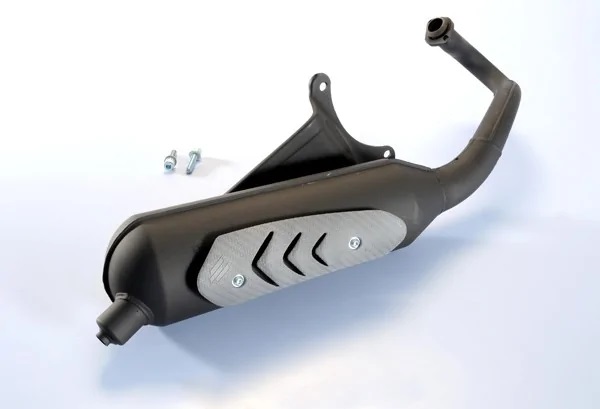 Exhaust complete with damage model stand Piaggio 2-takt Polini 200.0308