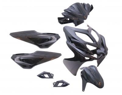 Plaatset Yamaha Aerox-R 2014 9-delig Zwart Metallic Edge