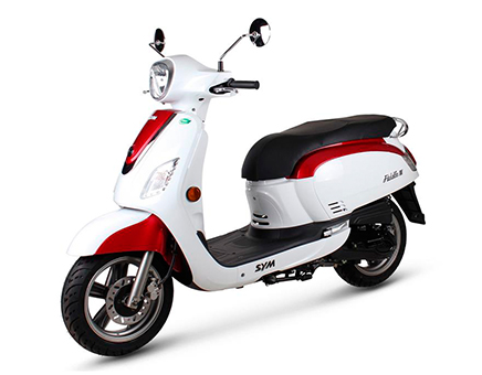 Sym Fiddle III (WH006 R010CA) white red