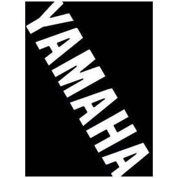 Sticker woord YAMAHA onderspoiler Yamaha Aerox wit 2 delig