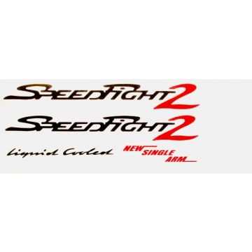 stickerset speedfight 2 zwart/rood 5-delig